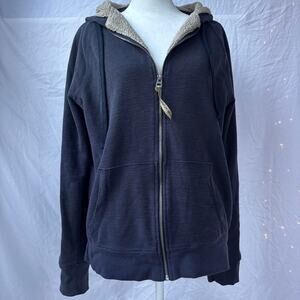 Y2K fur lined zip up jacket